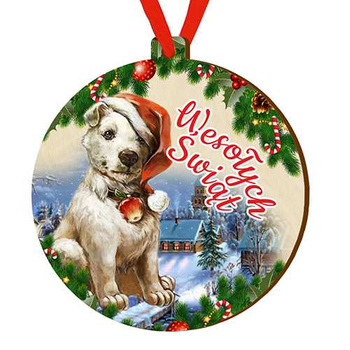 Wooden bauble for the Christmas tree