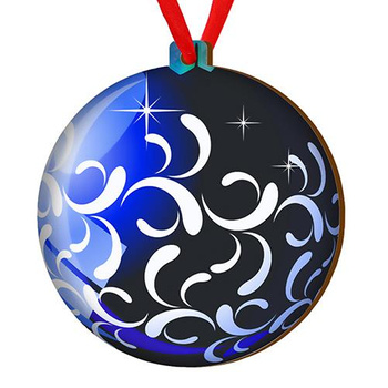 Wooden bauble for the Christmas tree