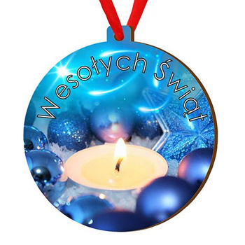 Wooden bauble for the Christmas tree