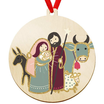 Wooden bauble for the Christmas tree