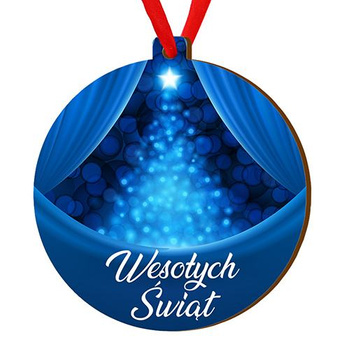 Wooden bauble for the Christmas tree