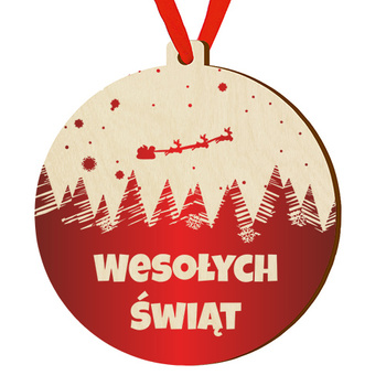 Wooden bauble for the Christmas tree