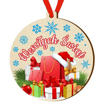 Wooden bauble for the Christmas tree