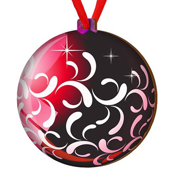 Wooden bauble for the Christmas tree