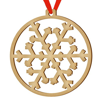 Wooden bauble for the Christmas tree