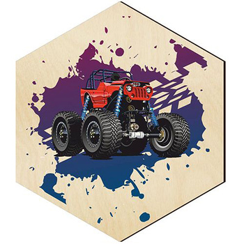  WOODEN DECORATIVE PANEL FOR A WALL HEXAGON