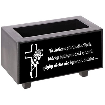 FLOWER POT FOR GRAVE ALL SAINTS CEMETERY HEART CROSS CANDLE