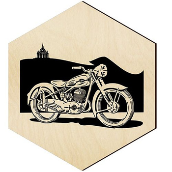  WOODEN DECORATIVE PANEL FOR A WALL HEXAGON