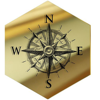  MIRROR DECORATIVE PANEL FOR THE WALL HEXAGON 