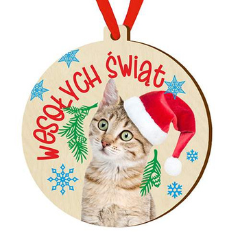 Wooden bauble for the Christmas tree