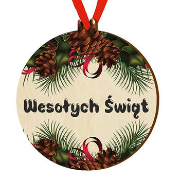 Wooden bauble for the Christmas tree