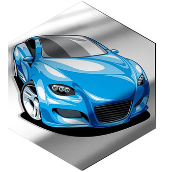  MIRROR DECORATIVE PANEL FOR THE WALL HEXAGON 