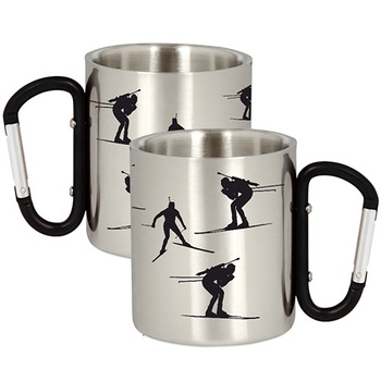 METAL MUG FOR A BIATHLON PLAYER