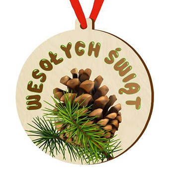 Wooden bauble for the Christmas tree