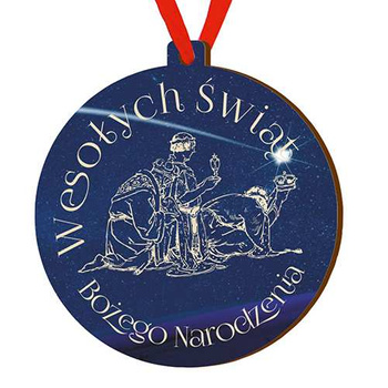 Wooden bauble for the Christmas tree