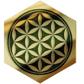  MIRROR DECORATIVE PANEL FOR THE WALL HEXAGON 