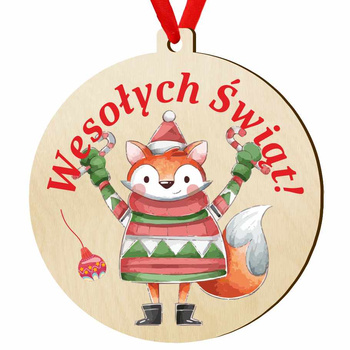 Wooden bauble for the Christmas tree