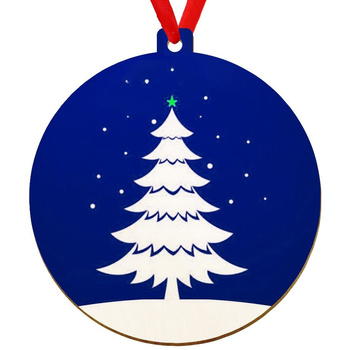 Wooden bauble for the Christmas tree