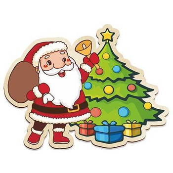 SANTA GIFT SANTA CHRISTMAS TREE MAGNET