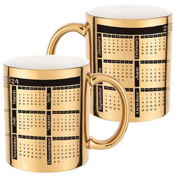 CALENDAR 2024 gold mirror mug