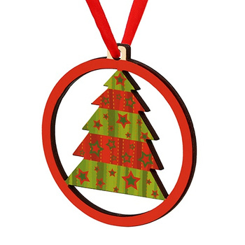 Wooden bauble for the Christmas tree