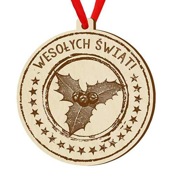 Wooden bauble for the Christmas tree