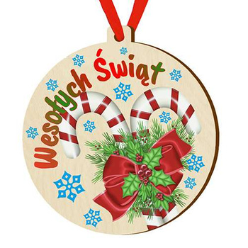 Wooden bauble for the Christmas tree