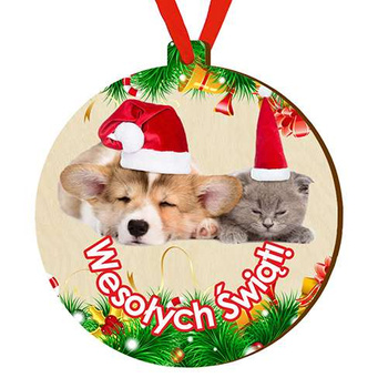 Wooden bauble for the Christmas tree