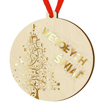 Wooden bauble for the Christmas tree