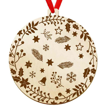 Wooden bauble for the Christmas tree