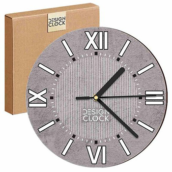  WALL CLOCK, WOODEN, LOFT, CONCRETE