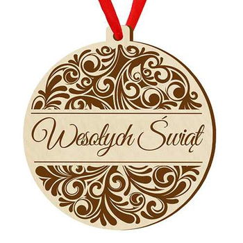 Wooden bauble for the Christmas tree