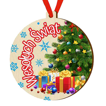 Wooden bauble for the Christmas tree