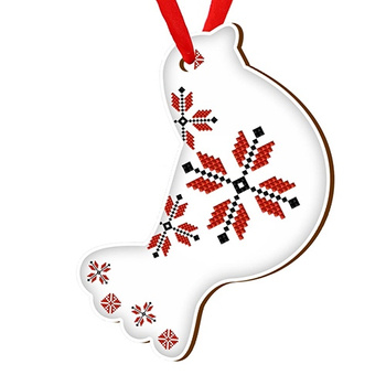 Wooden bauble for the Christmas tree