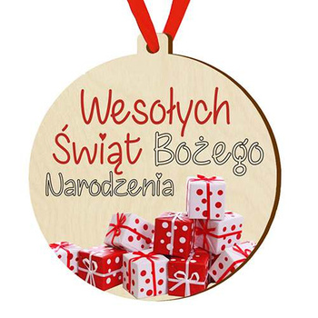Wooden bauble for the Christmas tree
