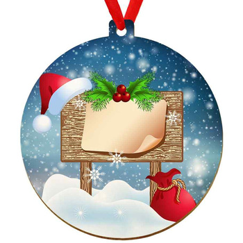 Wooden bauble for the Christmas tree