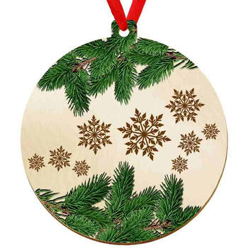 Wooden bauble for the Christmas tree