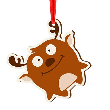 Wooden bauble for the Christmas tree