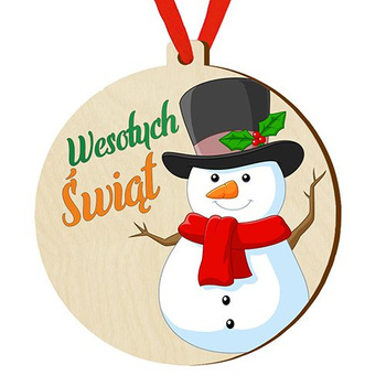 Wooden bauble for the Christmas tree