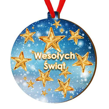 Wooden bauble for the Christmas tree