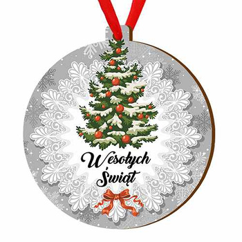 Wooden bauble for the Christmas tree