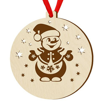 Wooden bauble for the Christmas tree