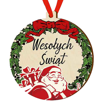 Wooden bauble for the Christmas tree