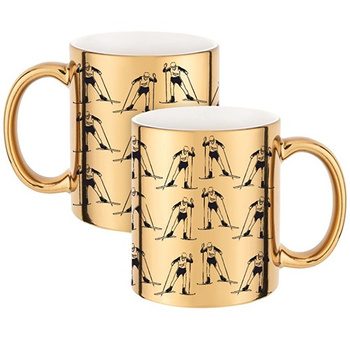 MUG FOR A CROSS-COUNTRY SKI COMPETITOR
