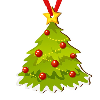 Wooden bauble for the Christmas tree