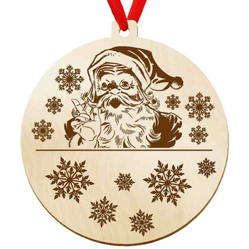 Wooden bauble for the Christmas tree