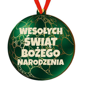 Wooden bauble for the Christmas tree