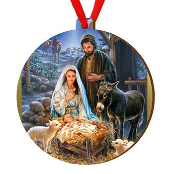 Wooden bauble for the Christmas tree