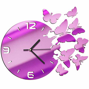  WALL CLOCK EFFECT BUTTERFLY BUTTERFLIES