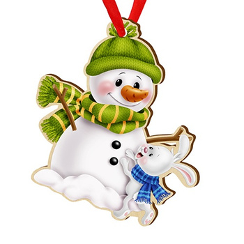 Wooden bauble for the Christmas tree